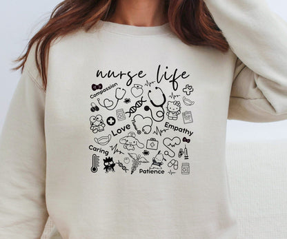 Nurse Life-Kawaii-Characters-Cozy Sweater