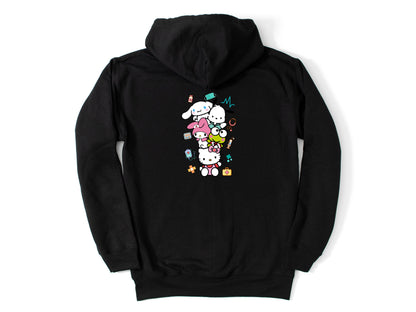 Zip Up Hoodie- 2-Medical Kitty and Friends Nurse Cozy Sweater