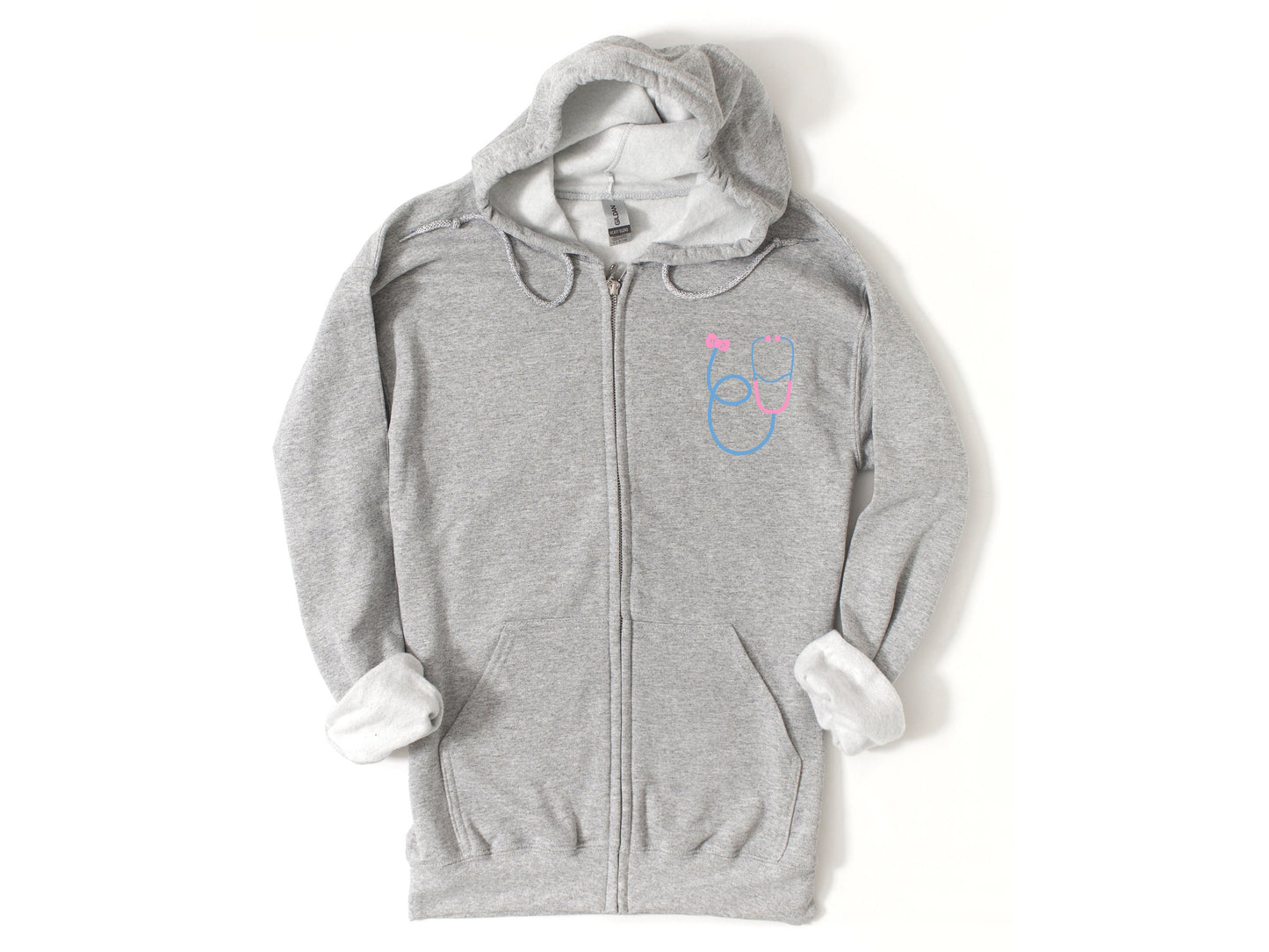 Zip Up Hoodie- 2-Medical Kitty and Friends Nurse Cozy Sweater