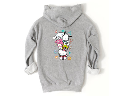 Zip Up Hoodie- 2-Medical Kitty and Friends Nurse Cozy Sweater