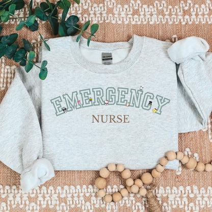 Emergency Nurse-Varsity-Cozy Sweater