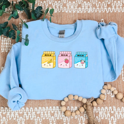 Kawaii Cute Milk- Cozy Sweater