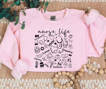 Nurse Life-Kawaii-Characters-Cozy Sweater