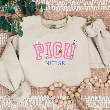 PICU-Varsity-Pink-Cozy Sweater