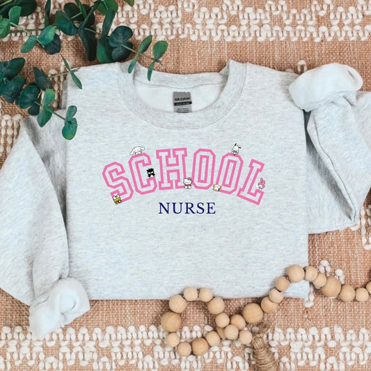 School Nurse- Kitty and Friends Nurse Cozy Sweater