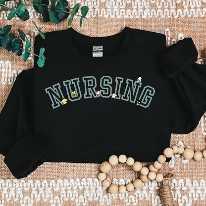 MINT NURSING Kawaii Characters Cozy Sweater