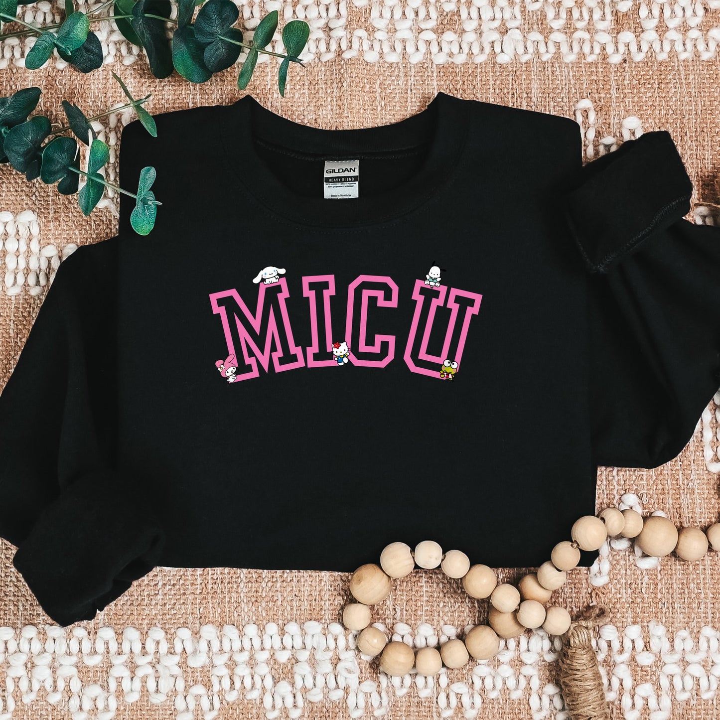 MICU-Pink-Varsity- Kitty and Friends Cozy Sweater